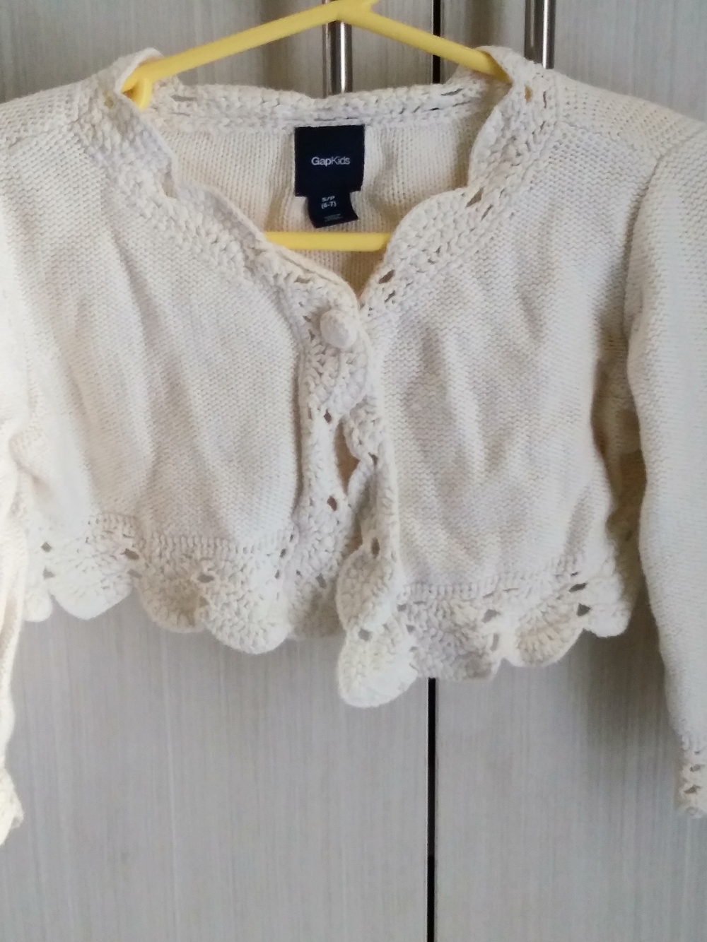 GAP Off-White Crochet-Trim Cardigan - Picture 4 of 5